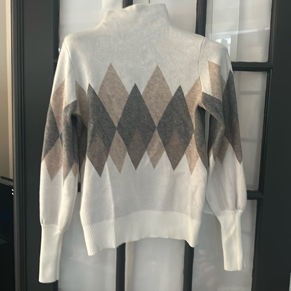 Rachel Zoe Argyle Print Sweater 🤩